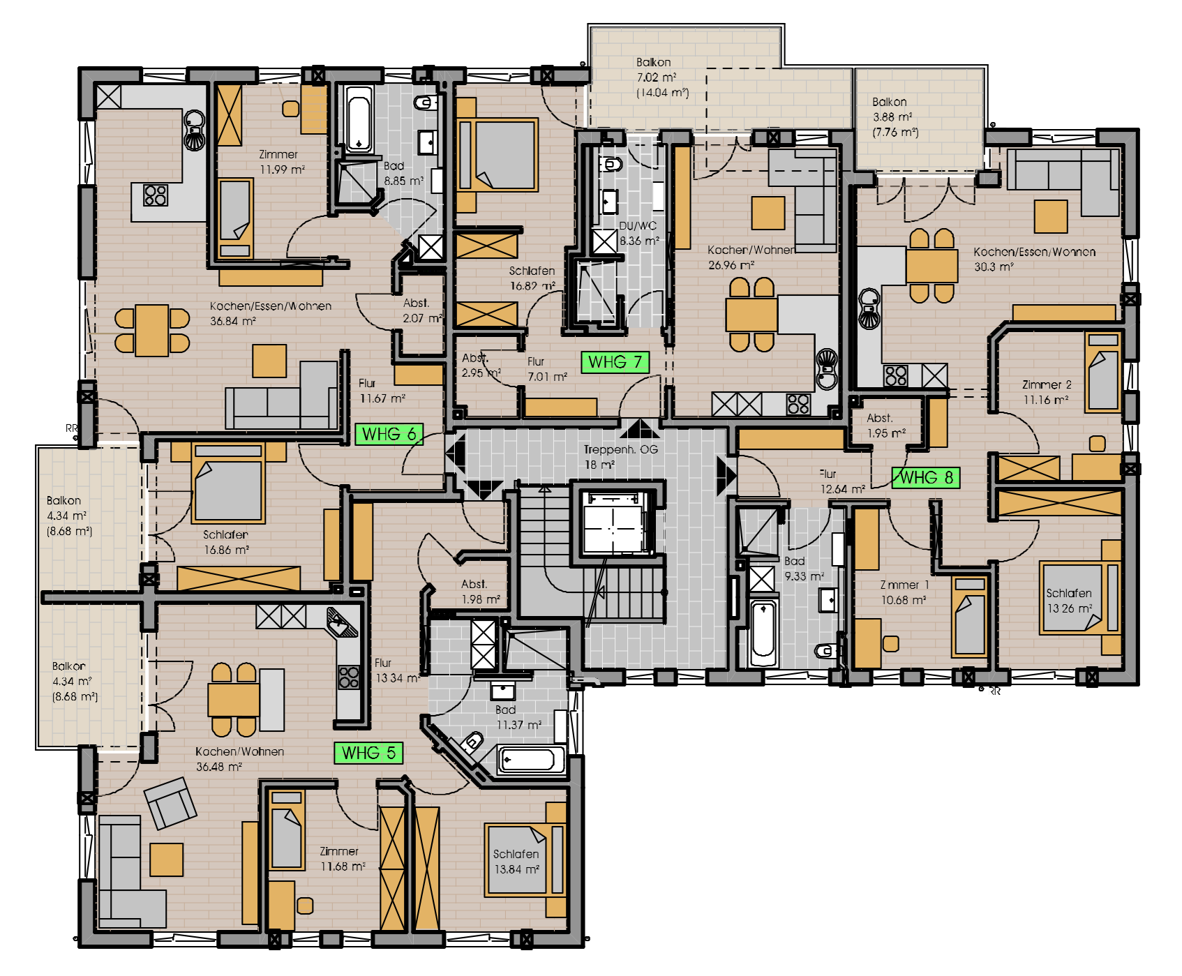 Wohnungen - moderne 2-, 3- und 4-Zimmer-Wohnungen